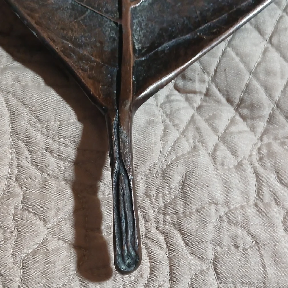 Crate&Barrel Leaf-Shaped Tray - Bronze. 15 